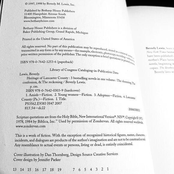 Heritage of Lancaster County by Beverly Lewis (3-in-1 Collection) Amish Fiction - Picture 5 of 8